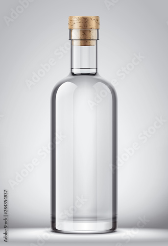 Glass bottle mockup. photo