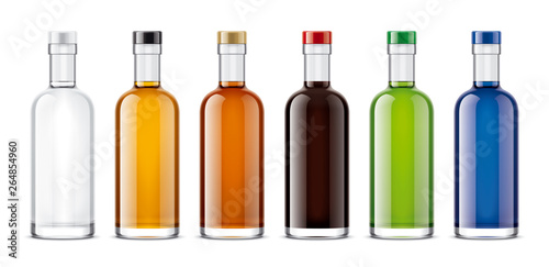 Glass bottle mockup.