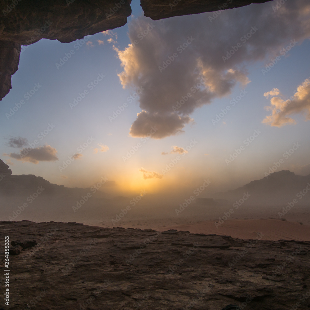 Amazing sunset at the Jordanian desert of Wadi Rum ,this breathtaking sunset will really blow your mind. Its stunning to see how the sun disappearing slowly behind those iconic mountains. Amazing sunset at the Jordanian desert of Wadi Rum ,this breathtaking sunset will really blow your mind. Its stunning to see how the sun disappearing slowly behind those iconic mountains.