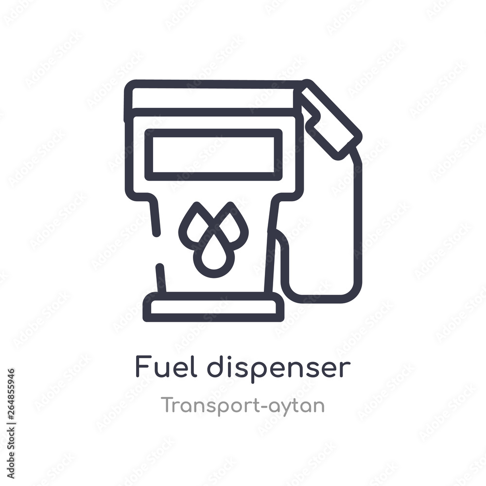 fuel dispenser outline icon. isolated line vector illustration from transport-aytan collection. editable thin stroke fuel dispenser icon on white background fuel dispenser outline icon. isolated line vector illustration from transport-aytan collection. editable thin stroke fuel dispenser icon on white background