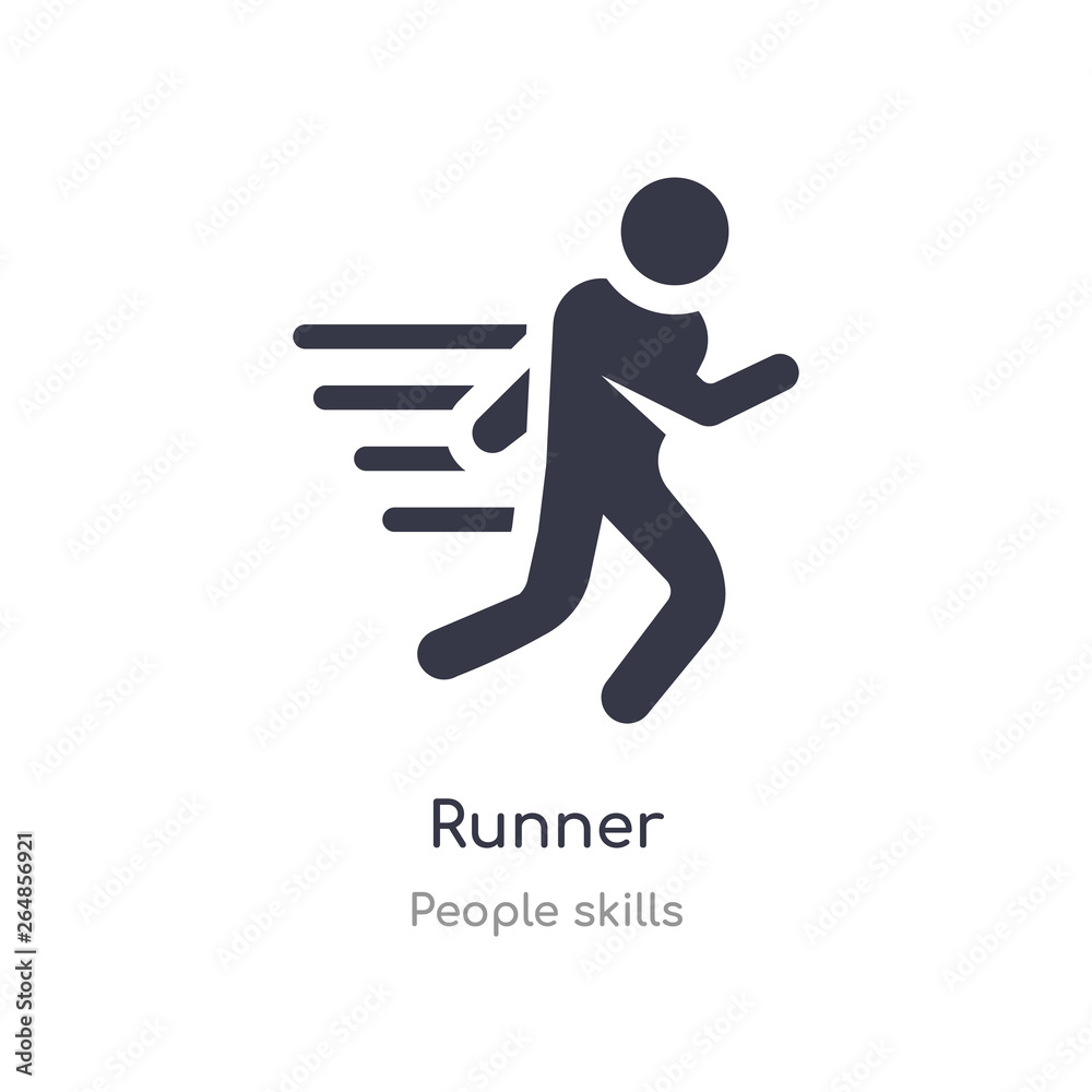 runner outline icon. isolated line vector illustration from people skills collection. editable thin stroke runner icon on white background runner outline icon. isolated line vector illustration from people skills collection. editable thin stroke runner icon on white background