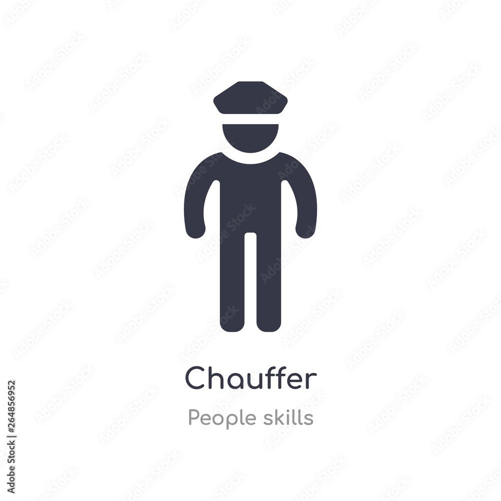chauffer outline icon. isolated line vector illustration from people skills collection. editable thin stroke chauffer icon on white background
