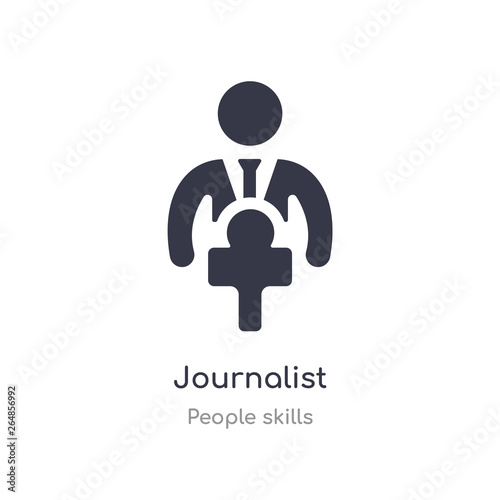 journalist outline icon. isolated line vector illustration from people skills collection. editable thin stroke journalist icon on white background