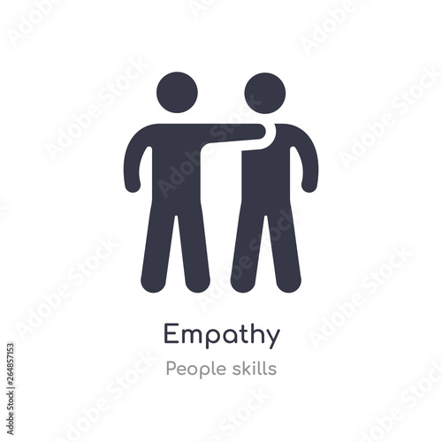 empathy outline icon. isolated line vector illustration from people skills collection. editable thin stroke empathy icon on white background