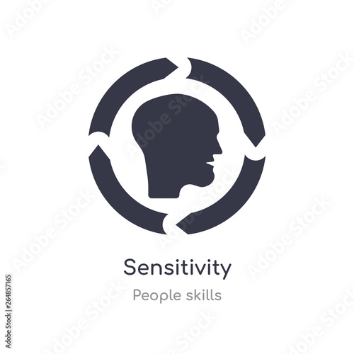 sensitivity outline icon. isolated line vector illustration from people skills collection. editable thin stroke sensitivity icon on white background