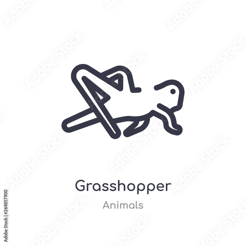 Wallpaper Mural grasshopper outline icon. isolated line vector illustration from animals collection. editable thin stroke grasshopper icon on white background Torontodigital.ca