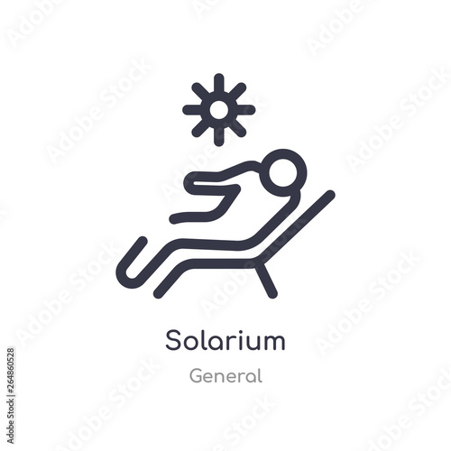 solarium outline icon. isolated line vector illustration from general collection. editable thin stroke solarium icon on white background