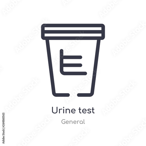 urine test outline icon. isolated line vector illustration from general collection. editable thin stroke urine test icon on white background