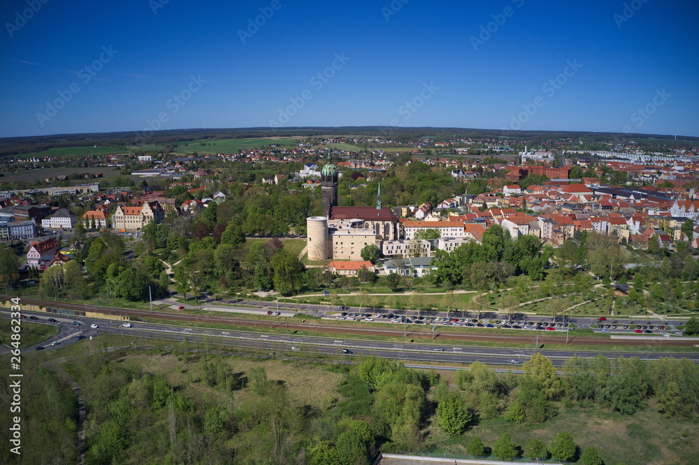 Wittenberg. Vogelperspektive. Wittenberg. Vogelperspektive.