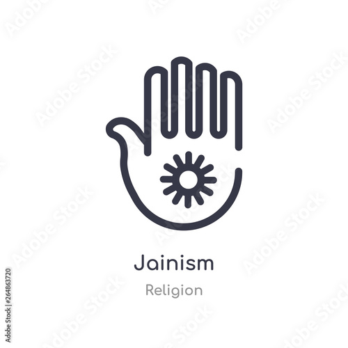 Картината върху платно jainism outline icon