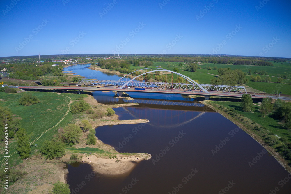 Fototapeta premium Wittenberg. Elbe. Vogelperspektive.