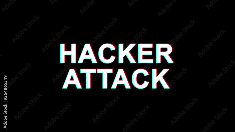 Hacker Attack Glitch Text Abstract Vintage Twitched 4K Loop Motion ...