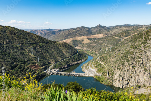 Valeira Dam and surrounding landscape photo