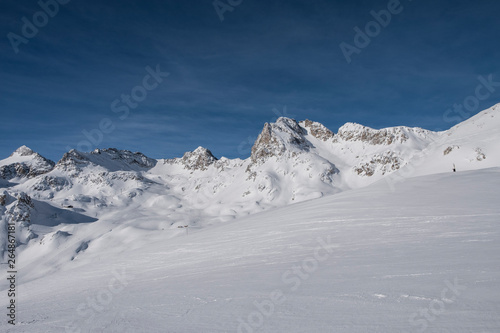Winter landscape in St. Moritz (German: Sankt Moritz; Italian: San Maurizio), a resort town in the Engadine valley in Switzerland © Сергій Вовк