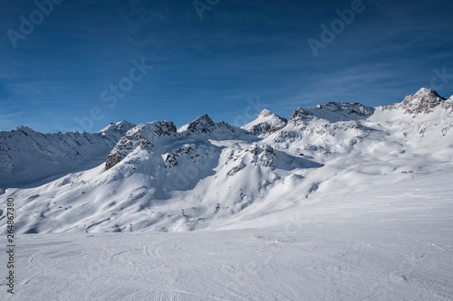 Winter landscape in St. Moritz (German: Sankt Moritz  Italian: San Maurizio), a resort town in the Engadine valley in Switzerland © Сергій Вовк
