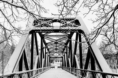 Bridge over Canal in Winter