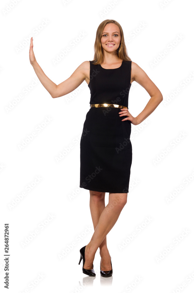 Beautiful woman in black dress Beautiful woman in black dress