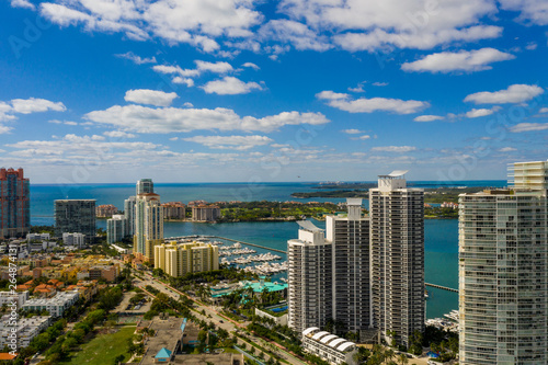 Aerial Miami Beach developing city scene © Felix Mizioznikov