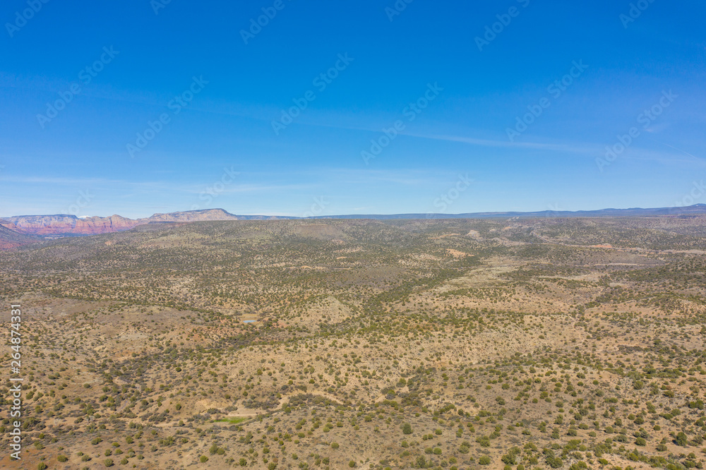 Aerial Arizona desert landscape