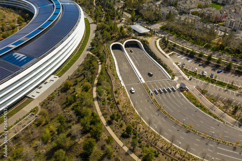Aerial drone photo Apple Park Cupertino CA