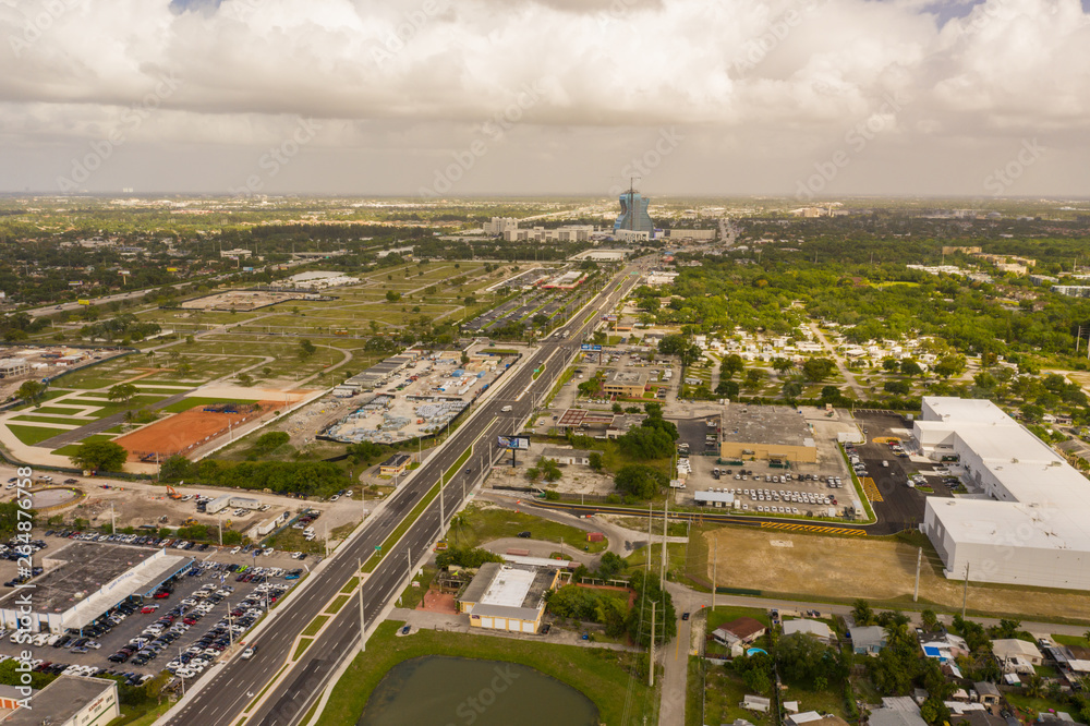 State Road 7 Fort Lauderdale FL aerial drone photos
