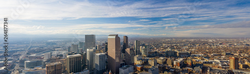 Aerial panorama Denver Colorado Downtown Image