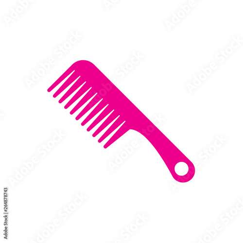 comb icon pink color vector