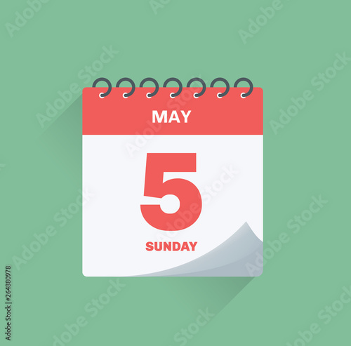 Day calendar with date May 5.