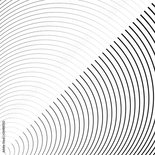 Abstract vector black circles on white background for prints, banners and posters