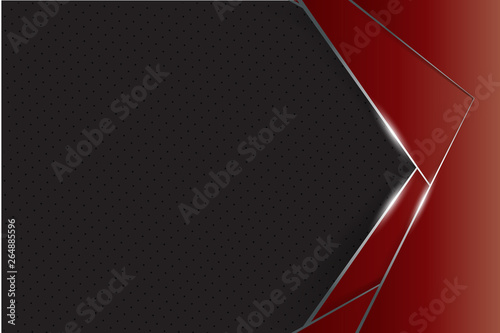black and red background overlap layer dimension with line design for modern background or website