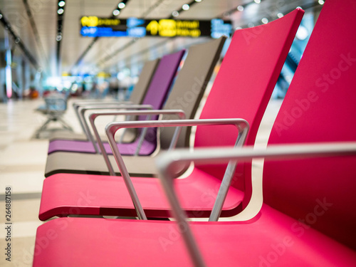 Singapore, Changi Airport - NOV 22, 2018: the waiting hall in the Changi Airport. photo