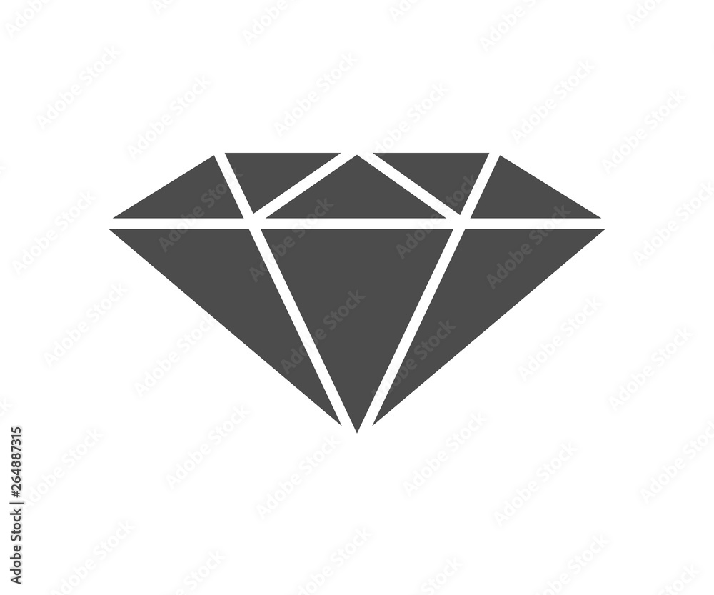 diamond icon. vector black and white illustration diamond icon. vector black and white illustration