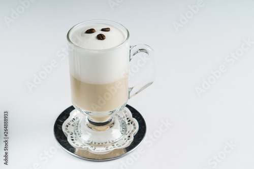 Hot latte macchiato coffee photo