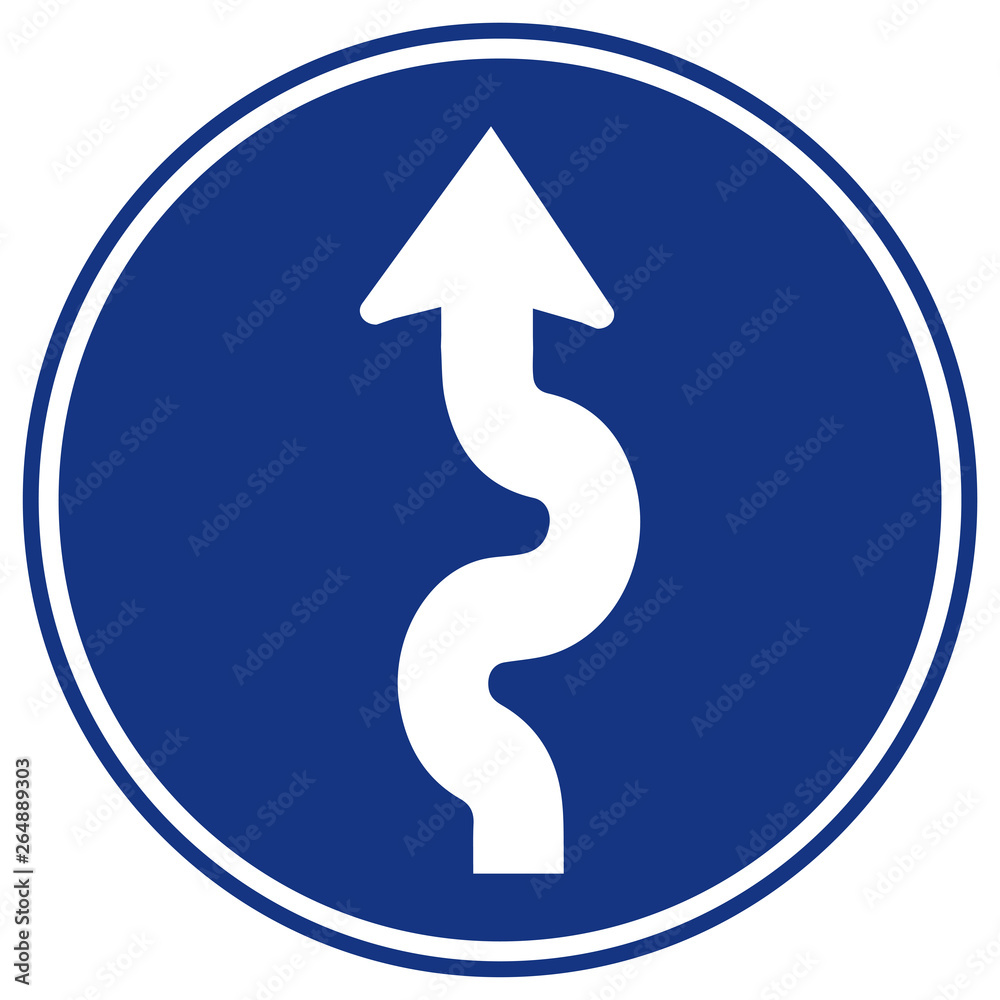 Winding Traffic Road Sign,Vector Illustration, Isolate On White Background Icon. EPS10 Winding Traffic Road Sign,Vector Illustration, Isolate On White Background Icon. EPS10