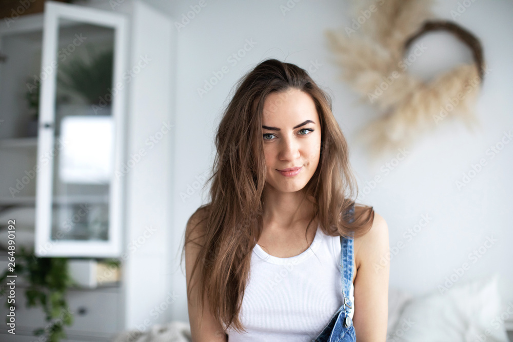 Female indoor portrait. Female indoor portrait.