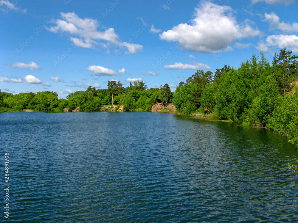 lake inside yuri gagarin park at chelyabinsk russia lake inside yuri gagarin park at chelyabinsk russia