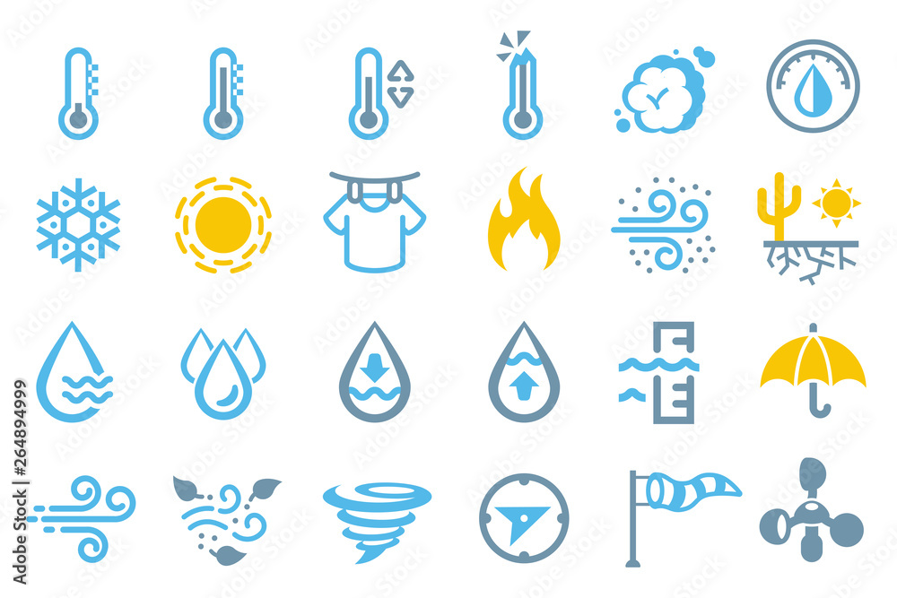Weather element icon. Climate symbol general. - obrazy, fototapety, plakaty 