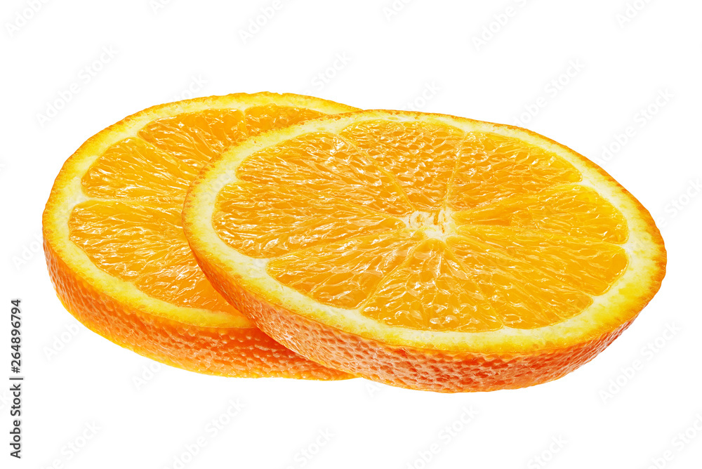 Orange slices isolated on white Orange slices isolated on white