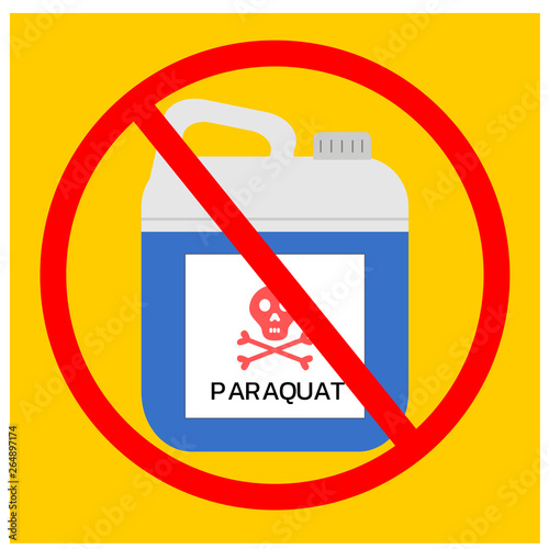 No paraquat used sign, vector