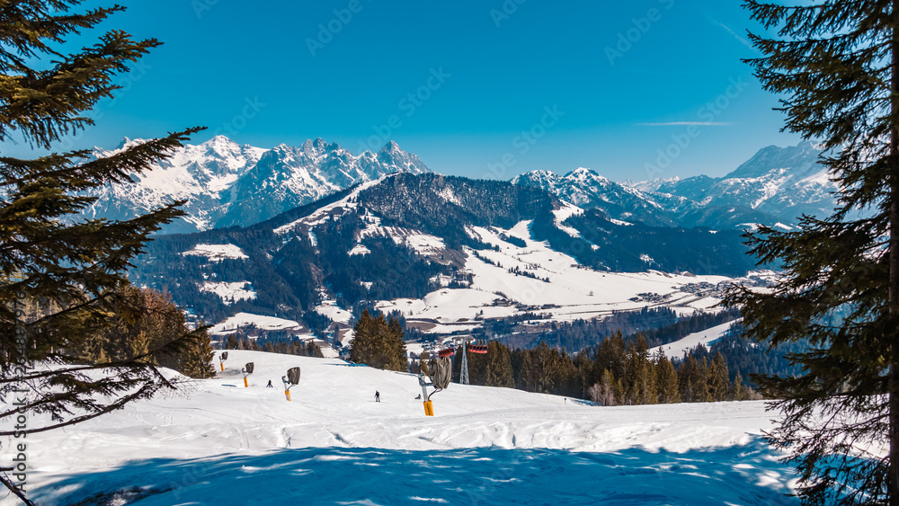 Beautiful alpine winter view at Fieberbrunn-Tyrol-Austria
