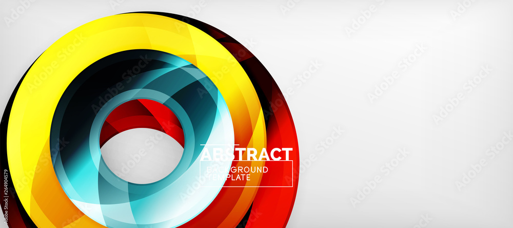 Modern geometric circles abstract background, colorful round shapes with shadow effects Modern geometric circles abstract background, colorful round shapes with shadow effects
