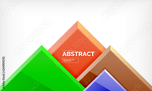 Geometric abstract background, modern square design