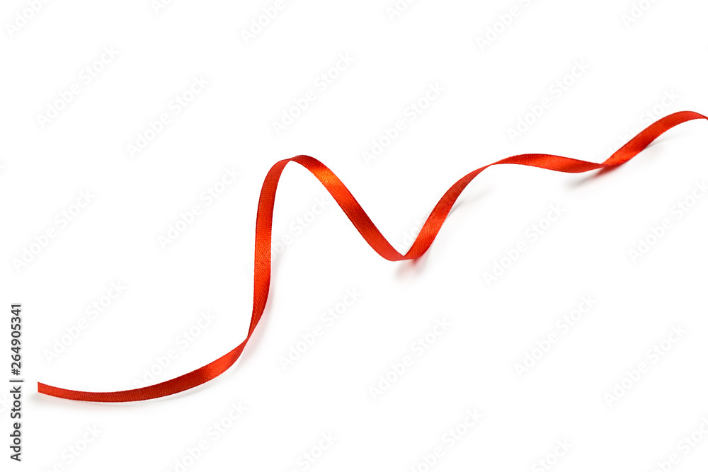 Red ribbon isolated on white Red ribbon isolated on white