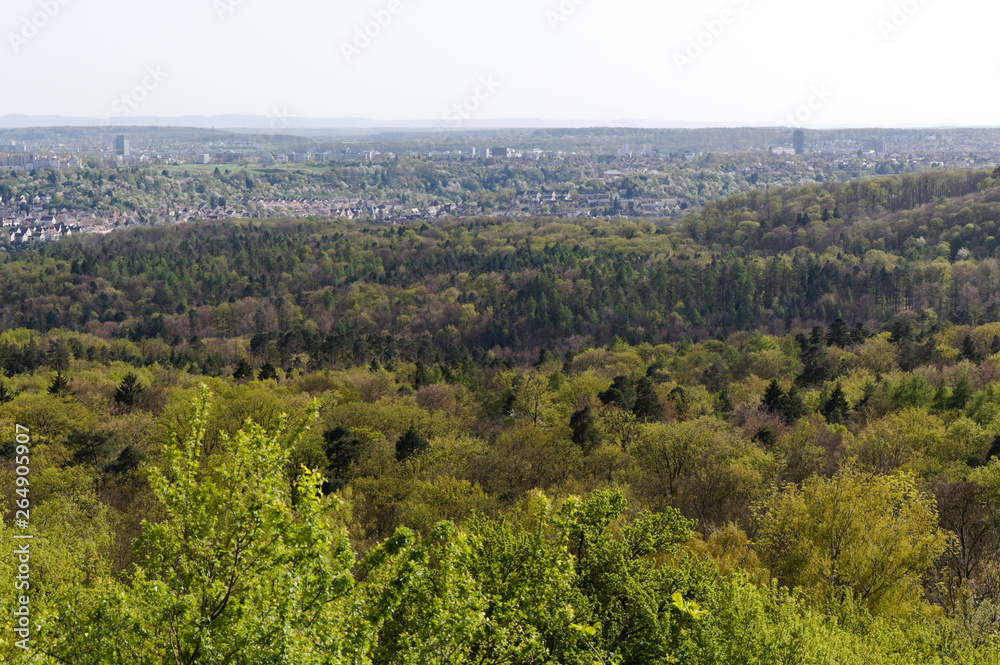 view of stuttgart vaihingen, seen from the birkenkopf hill