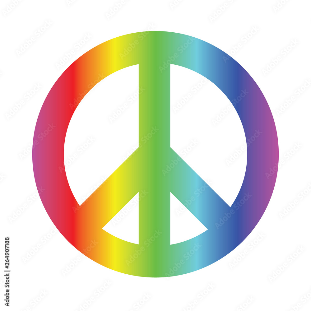 Peace, Love, Music Illustration On Rainbow Sunburst Background Banco de  Imagens Royalty Free, Ilustrações, Imagens e Banco de Imagens. Image  17531367.