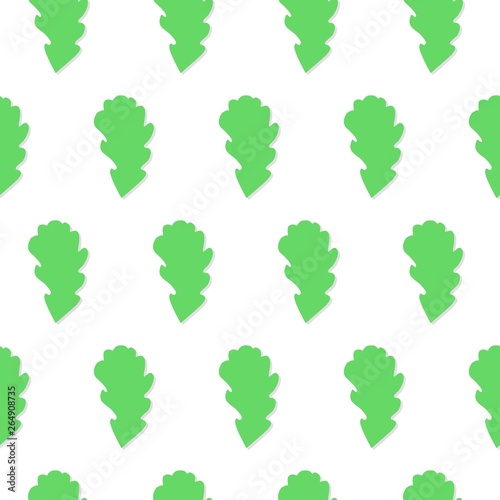 abstract green oak leaves background. flat style