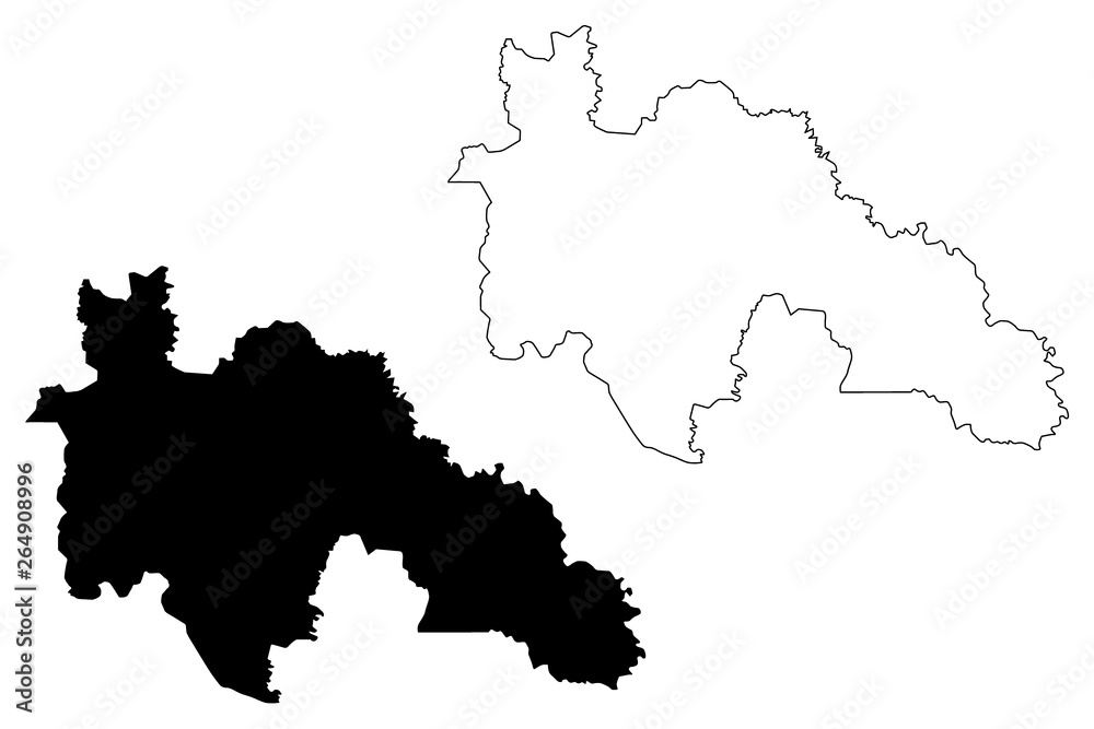 Savanes District (Ivory Coast, Republic of Cote dIvoire) map vector illustration, scribble sketch Savanes map