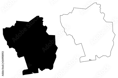 Goh-Djiboua District (Ivory Coast, Republic of Cote dIvoire) map vector illustration, scribble sketch Goh-Djiboua map