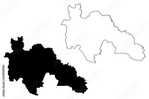 Savanes District (Ivory Coast, Republic of Cote dIvoire) map vector illustration, scribble sketch Savanes map