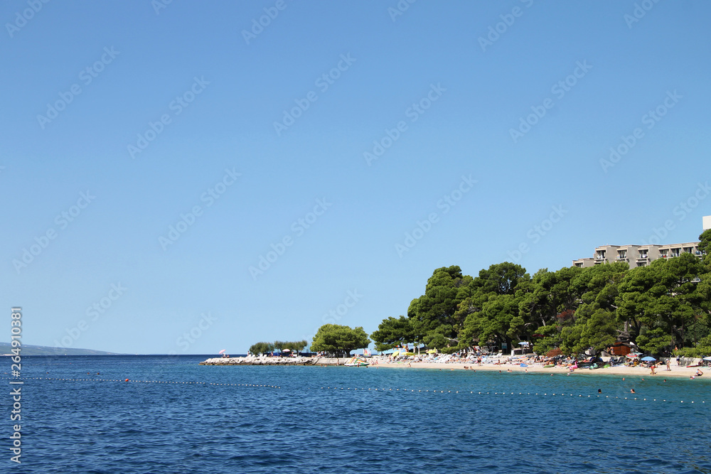 Fototapeta premium Beautiful beach in Brela , Croatia